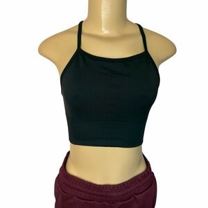 LULULEMON Ebb To Street Black Longline High Neck sports Bra adjustable straps 4